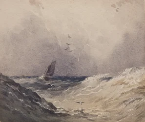 Barco de vela antes de una tormenta, c.1830